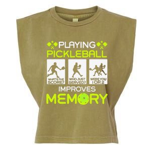 Playing Pickleball Improves Memory Dink Player Garment-Dyed Women's Muscle Tee