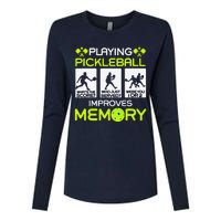 Playing Pickleball Improves Memory Dink Player Womens Cotton Relaxed Long Sleeve T-Shirt