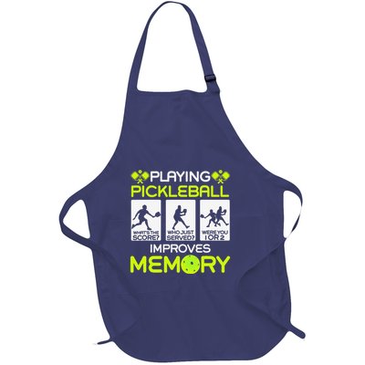 Playing Pickleball Improves Memory Dink Player Full-Length Apron With Pockets