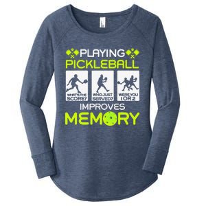 Playing Pickleball Improves Memory Dink Player Women's Perfect Tri Tunic Long Sleeve Shirt