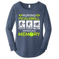 Playing Pickleball Improves Memory Dink Player Women's Perfect Tri Tunic Long Sleeve Shirt