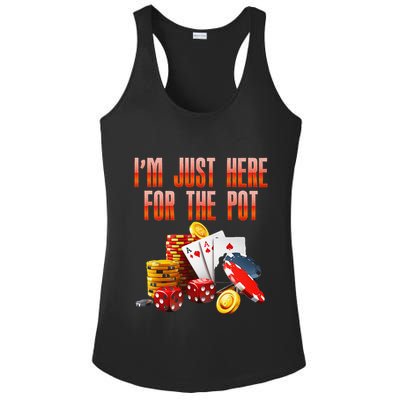 Poker Player IM Just Here For The Pot Funny Texas Holdem Ladies PosiCharge Competitor Racerback Tank