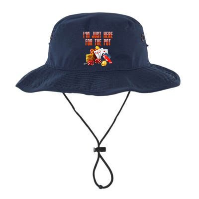 Poker Player IM Just Here For The Pot Funny Texas Holdem Bucket Hat