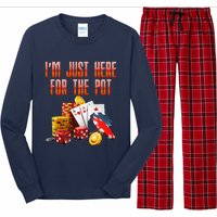 Poker Player IM Just Here For The Pot Funny Texas Holdem Long Sleeve Pajama Set