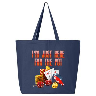 Poker Player IM Just Here For The Pot Funny Texas Holdem 25L Jumbo Tote