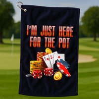 Poker Player IM Just Here For The Pot Funny Texas Holdem Golf Towel