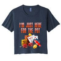 Poker Player IM Just Here For The Pot Funny Texas Holdem Crop Top