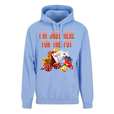 Poker Player IM Just Here For The Pot Funny Texas Holdem Unisex Surf Hoodie