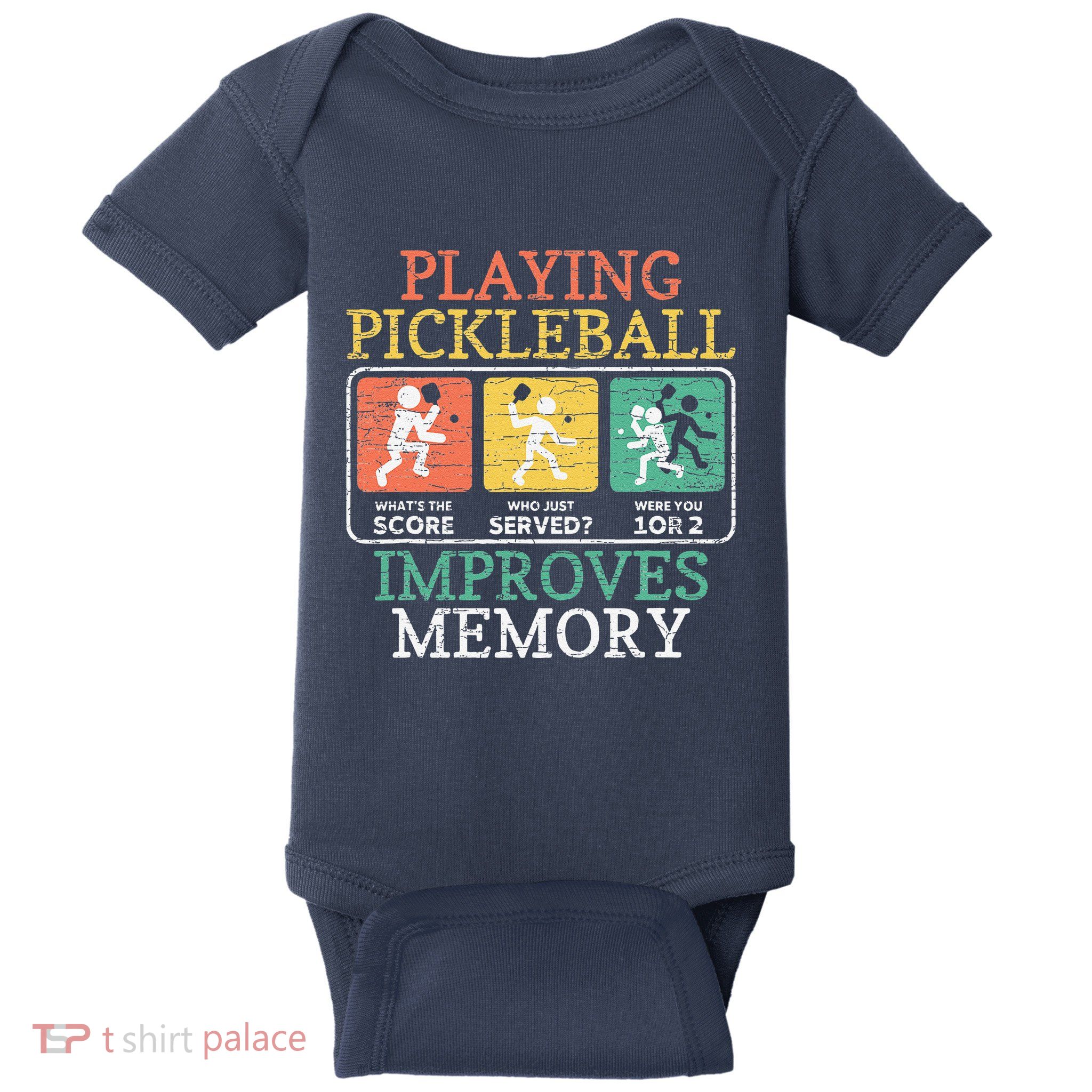 Playing Pickleball Improves Memory Pickleball Baby Bodysuit