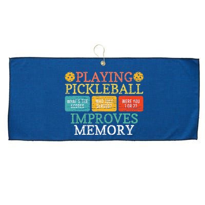 Playing Pickleball Improves Memory Pickleball Retirement Large Microfiber Waffle Golf Towel