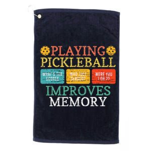 Playing Pickleball Improves Memory Pickleball Retirement Platinum Collection Golf Towel