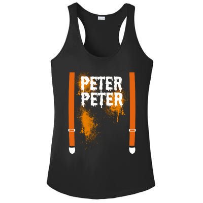 Peter Peter I'm With The Pumpkin Halloween Ladies PosiCharge Competitor Racerback Tank