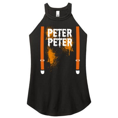 Peter Peter I'm With The Pumpkin Halloween Women’s Perfect Tri Rocker Tank