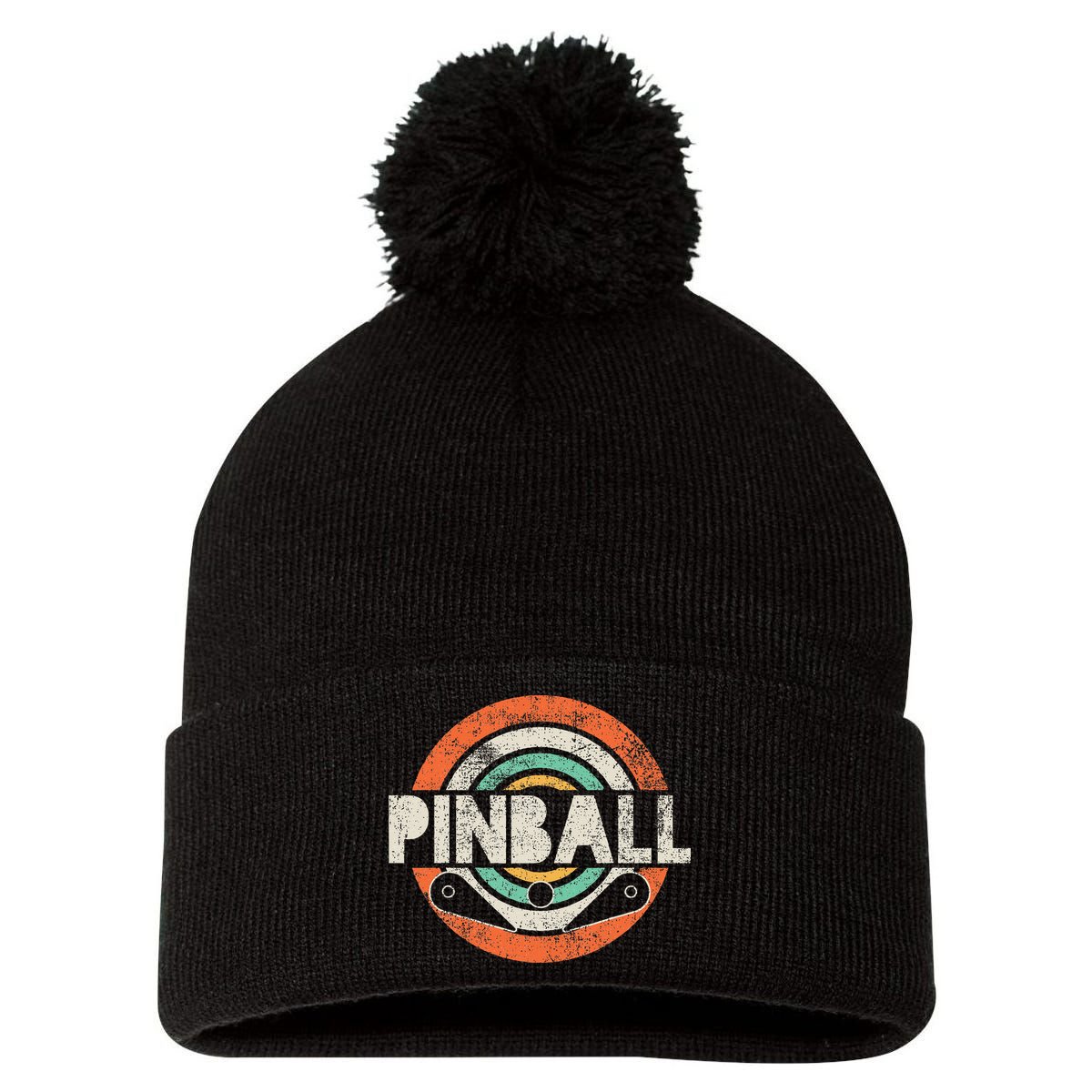 Pinball Pom Pom 12in Knit Beanie