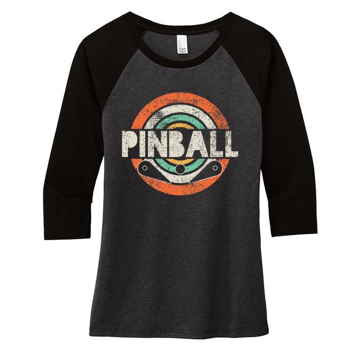 Pinball Women's Tri-Blend 3/4-Sleeve Raglan Shirt