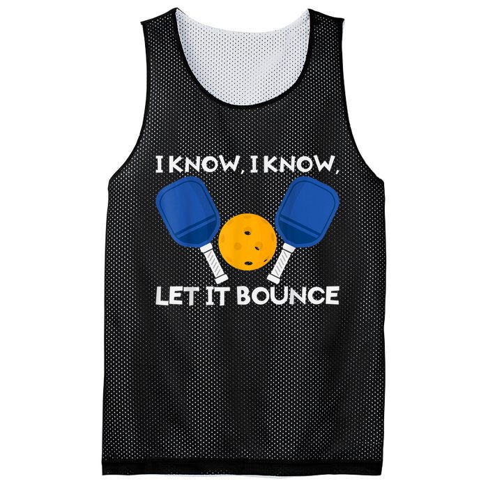 PicklBall Paddle I Know Let It Bounce Mesh Reversible Basketball Jersey Tank