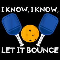 PicklBall Paddle I Know Let It Bounce Pom Pom 12in Knit Beanie