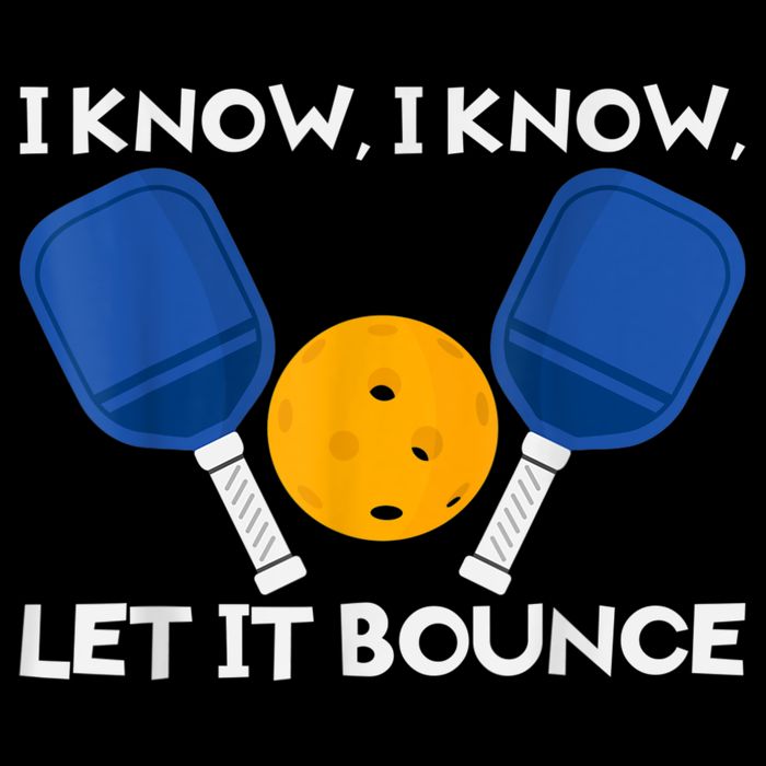PicklBall Paddle I Know Let It Bounce Pom Pom 12in Knit Beanie