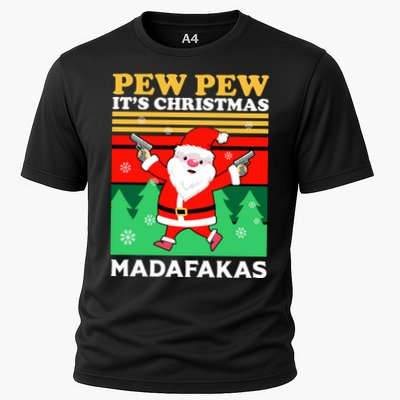 Pew Pew Its Christmas Mudafakas Funny Santa Claus Game Performance Shirt