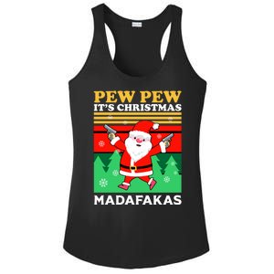 Pew Pew Its Christmas Mudafakas Funny Santa Claus Game Ladies PosiCharge Competitor Racerback Tank