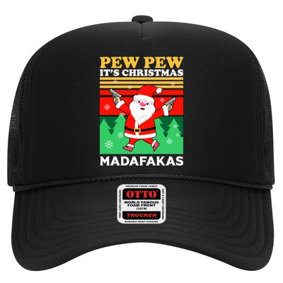 Pew Pew Its Christmas Mudafakas Funny Santa Claus Game Trucker Hat