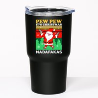 Pew Pew Its Christmas Mudafakas Funny Santa With Guns Game Tumbler