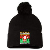 Pew Pew Its Christmas Mudafakas Funny Santa With Guns Game Pom Pom 12in Knit Beanie