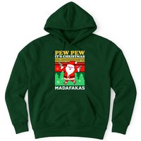 Pew Pew Its Christmas Mudafakas Funny Santa With Guns Game Hoodie