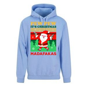 Pew Pew Its Christmas Mudafakas Funny Santa With Guns Game Unisex Surf Hoodie