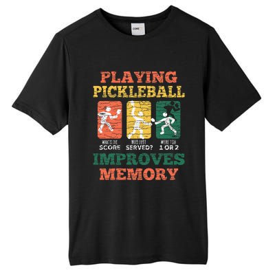 Playing Pickleball Improves Memory Tall Fusion ChromaSoft Performance T-Shirt