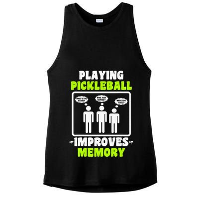 Playing Pickleball Improves Memory Dink Player Ladies PosiCharge Tri-Blend Wicking Tank
