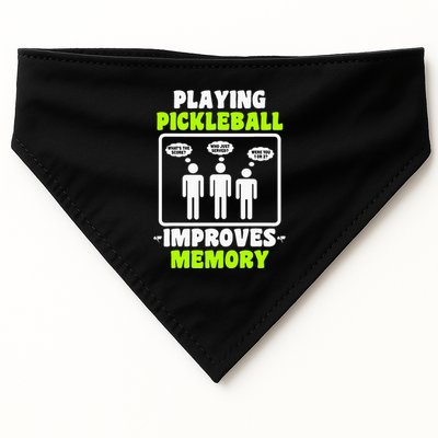 Playing Pickleball Improves Memory Dink Player USA-Made Doggie Bandana