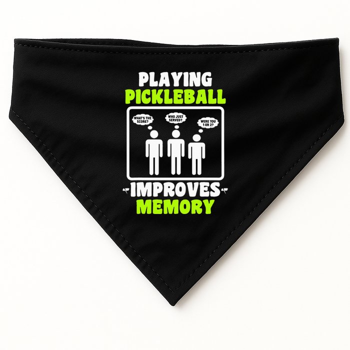 Playing Pickleball Improves Memory Dink Player USA-Made Doggie Bandana