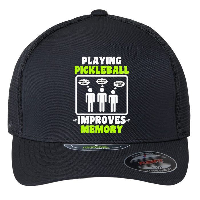 Playing Pickleball Improves Memory Dink Player Flexfit Unipanel Trucker Cap