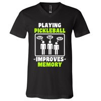 Playing Pickleball Improves Memory Dink Player V-Neck T-Shirt