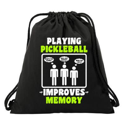 Playing Pickleball Improves Memory Dink Player Drawstring Bag