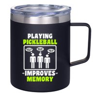Playing Pickleball Improves Memory Dink Player 12oz Stainless Steel Coffee Mug
