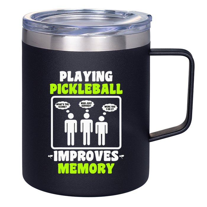 Playing Pickleball Improves Memory Dink Player 12oz Stainless Steel Coffee Mug