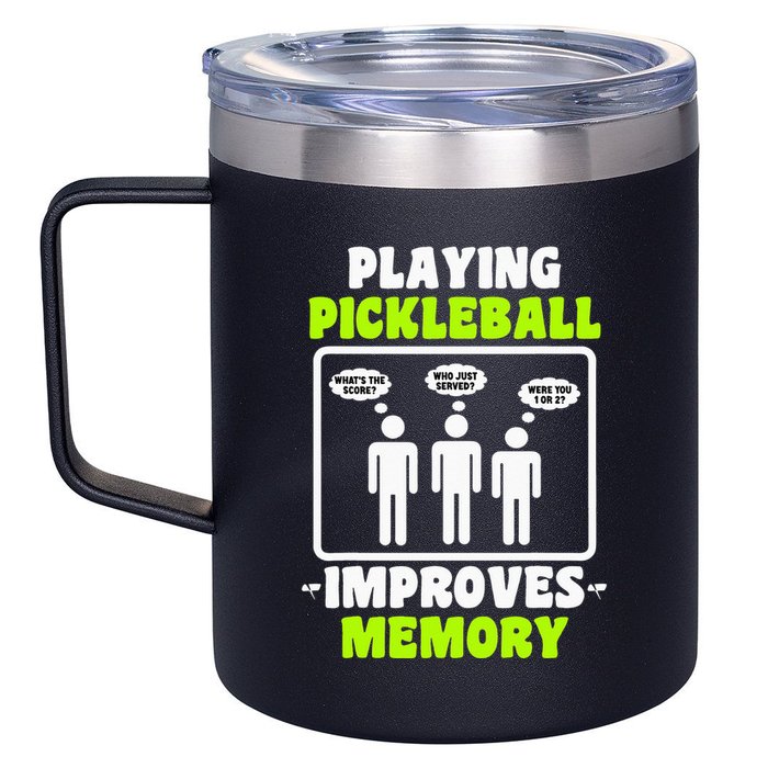 Playing Pickleball Improves Memory Dink Player 12oz Stainless Steel Coffee Mug