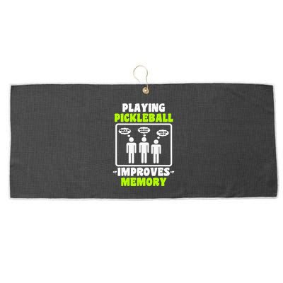Playing Pickleball Improves Memory Dink Player Large Microfiber Waffle Golf Towel