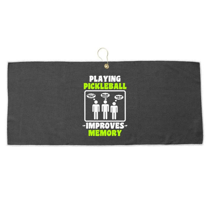 Playing Pickleball Improves Memory Dink Player Large Microfiber Waffle Golf Towel