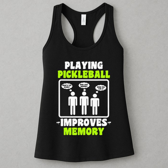 Playing Pickleball Improves Memory Dink Player Womens Tank Top