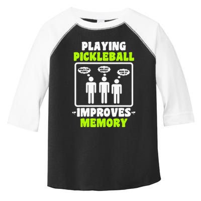 Playing Pickleball Improves Memory Dink Player Toddler Fine Jersey T-Shirt