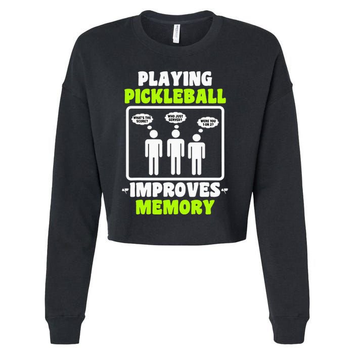 Playing Pickleball Improves Memory Dink Player Cropped Pullover Crew