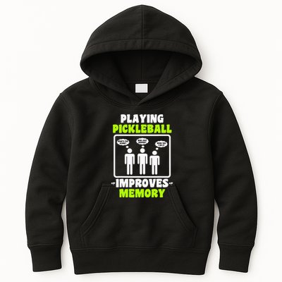 Playing Pickleball Improves Memory Dink Player Kids Hoodie
