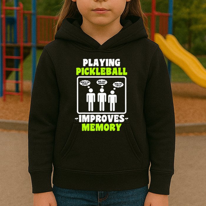 Playing Pickleball Improves Memory Dink Player Kids Hoodie