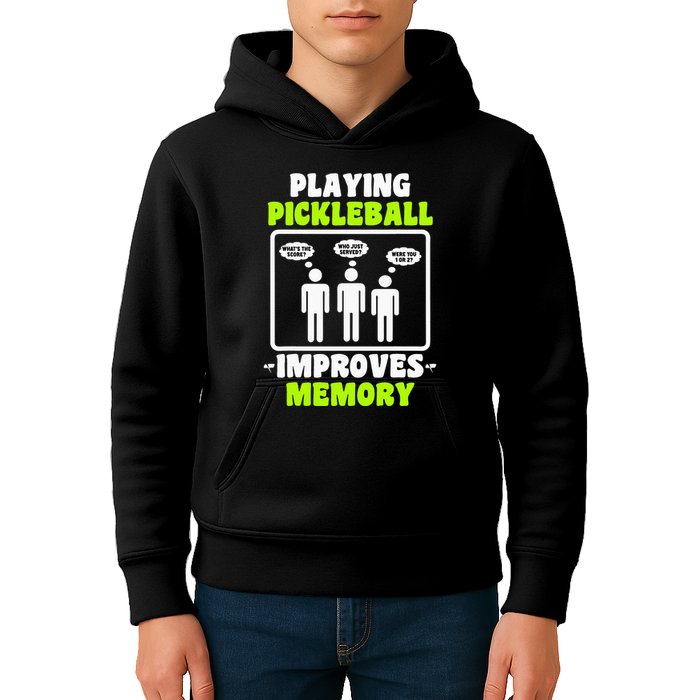 Playing Pickleball Improves Memory Dink Player Kids Hoodie