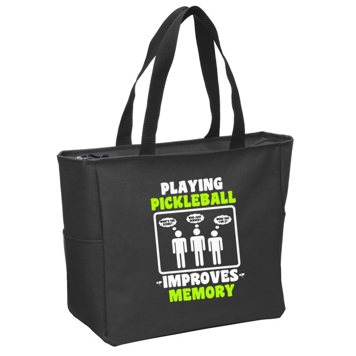 Playing Pickleball Improves Memory Dink Player Zip Tote Bag