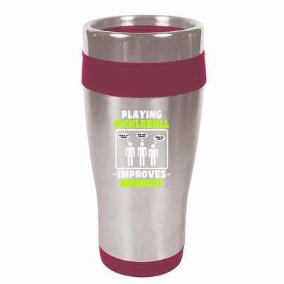 Playing Pickleball Improves Memory Dink Player 16oz Travel Tumbler