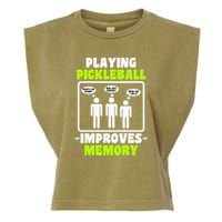 Playing Pickleball Improves Memory Dink Player Garment-Dyed Women's Muscle Tee